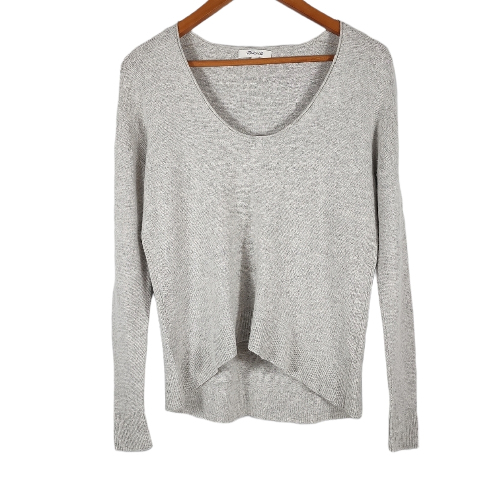 Madewell High-low Wool Blen Long Sleeve Swrater Top Size S